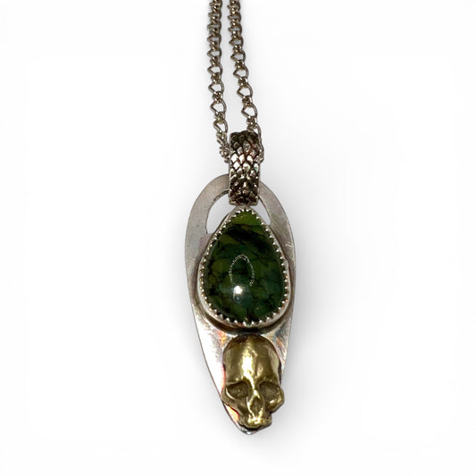 Starfox Variscite Skull Necklace