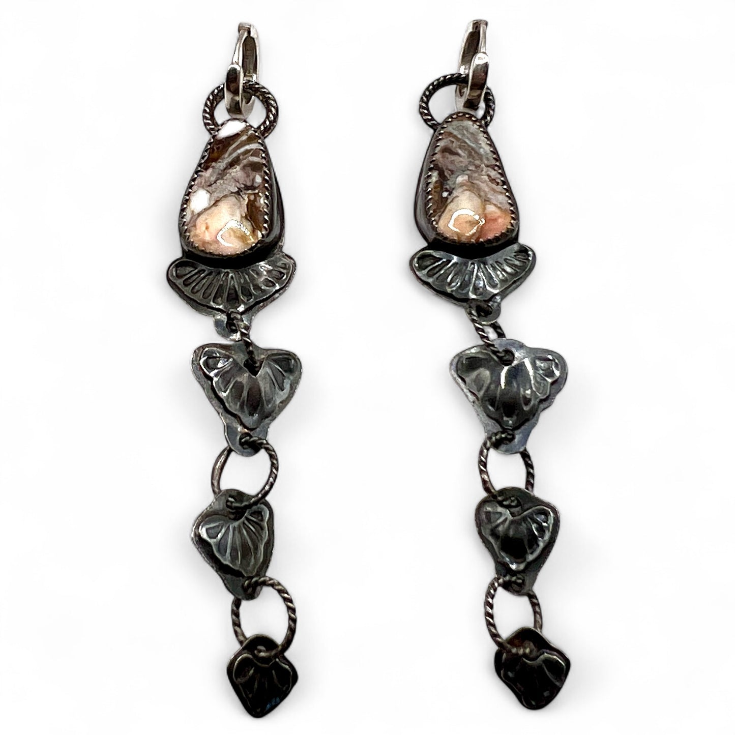 Wild Horse Magnesite Huggie Hoop Cascade Earrings