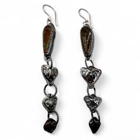 Kingman Turquoise Cascade Earrings
