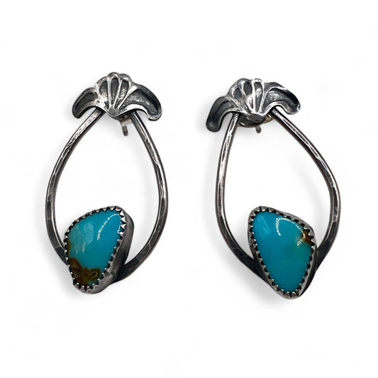 Turquoise Magnolia Studs