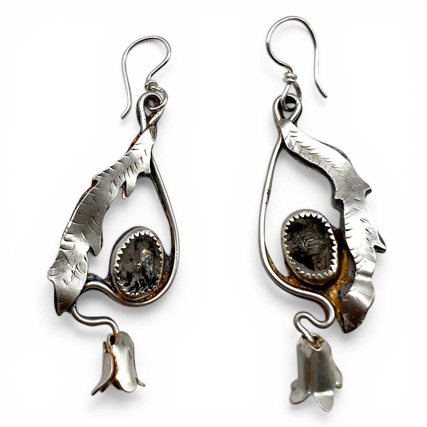 Herkimer Diamond Cascading Flower Earrings