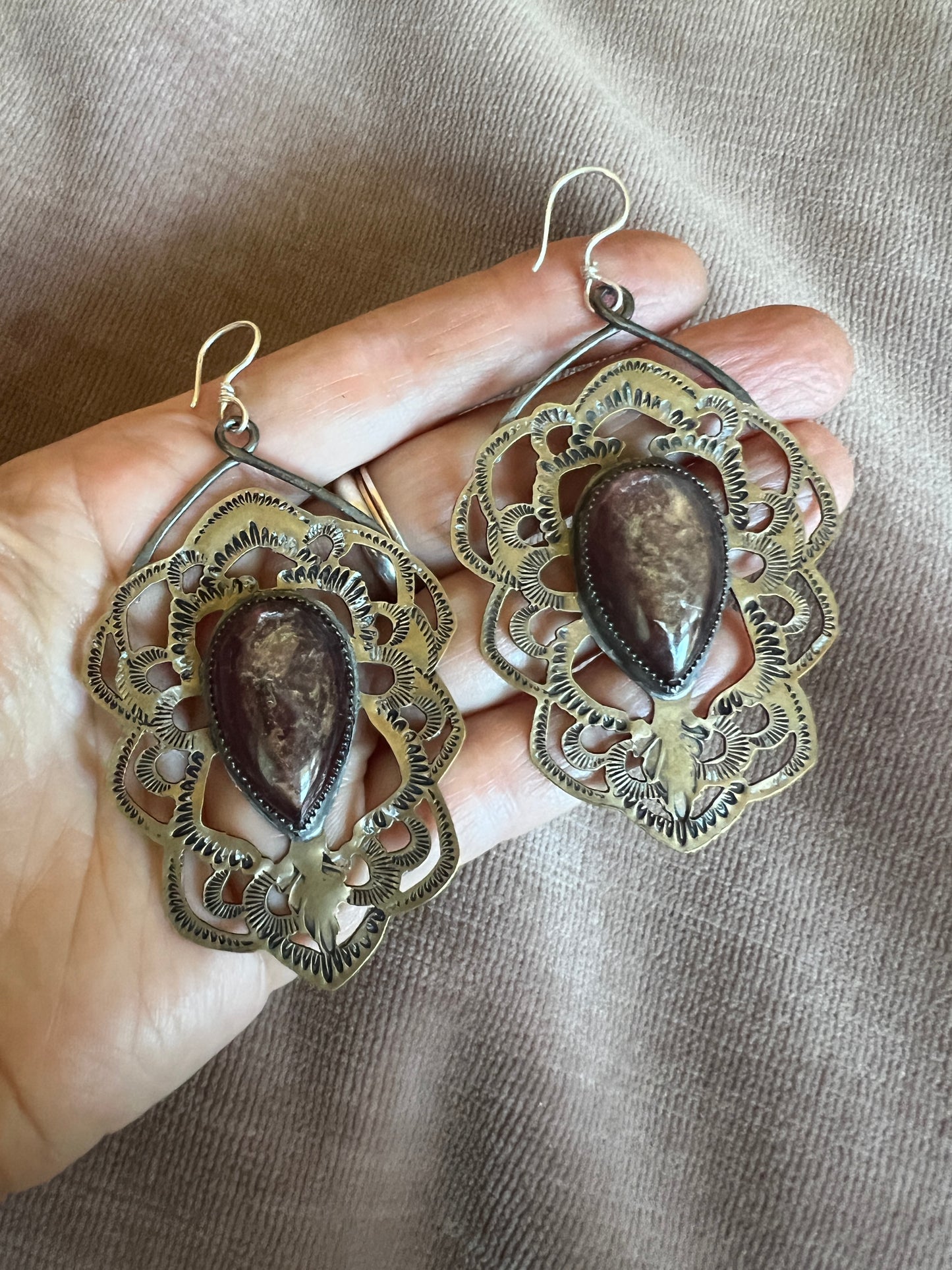 Lacey Lepidolite Earrings