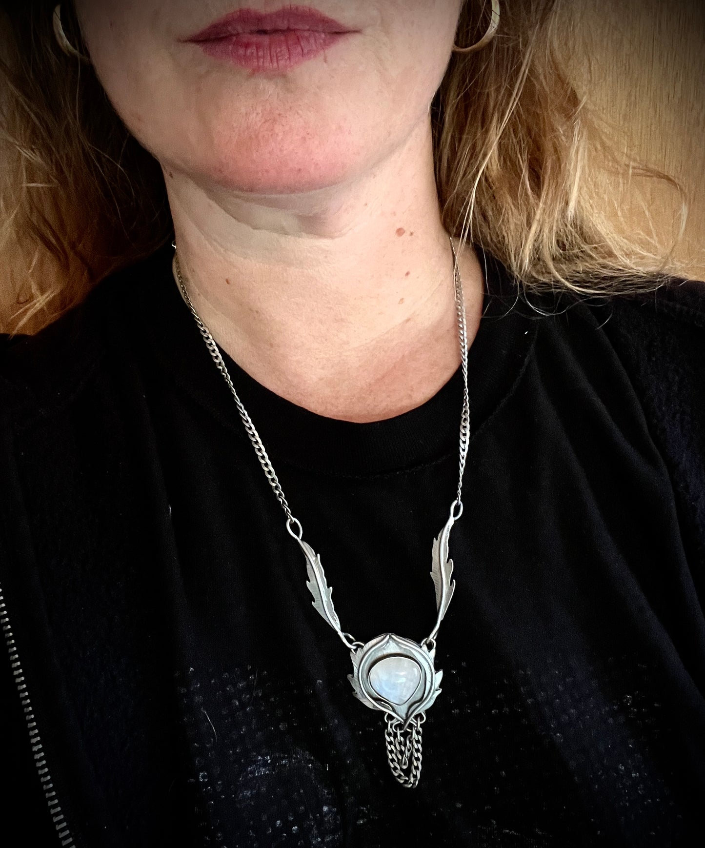 Moonstone Rose Parade Necklace