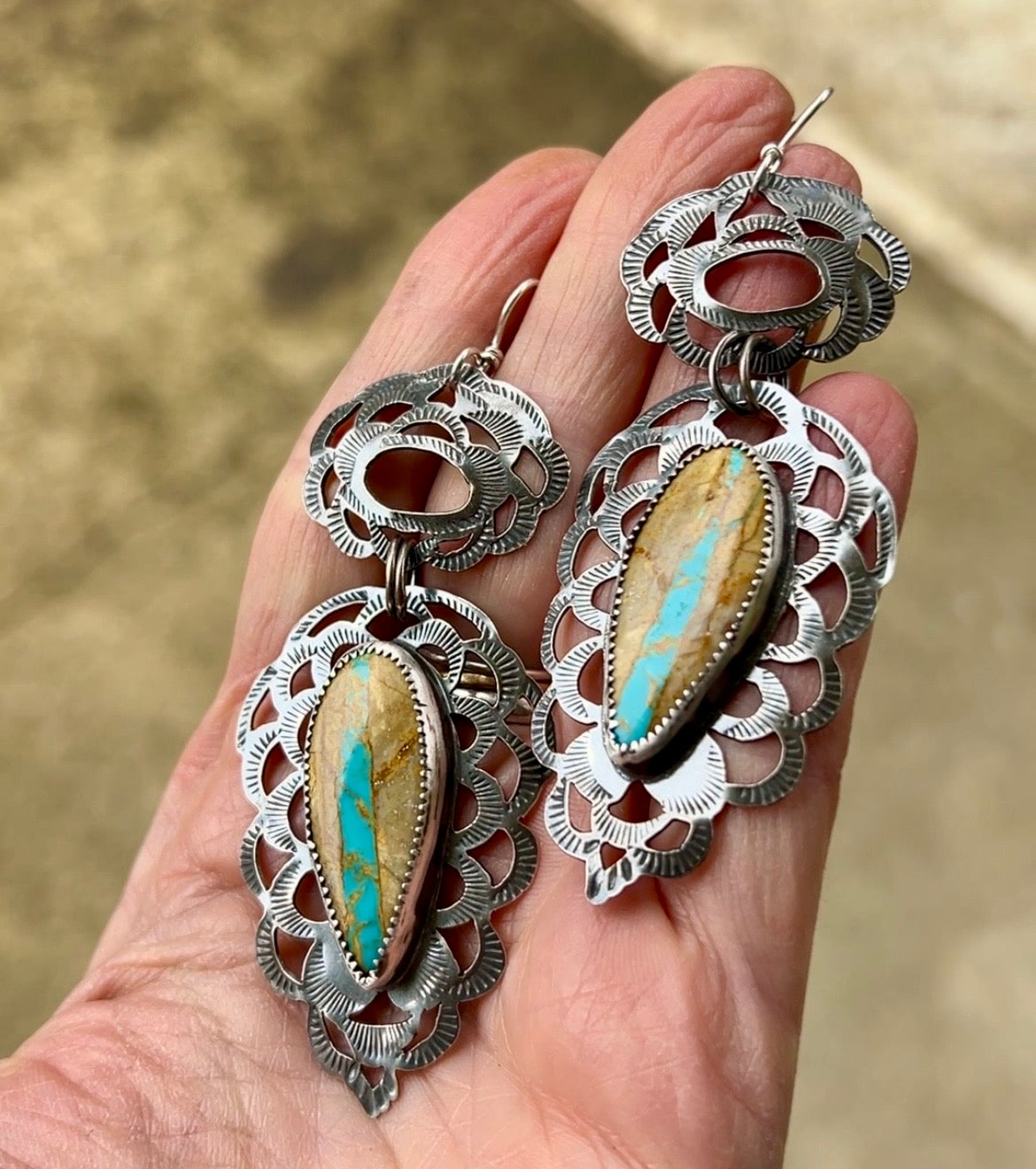 Royston Ribbon Lacey Earrings