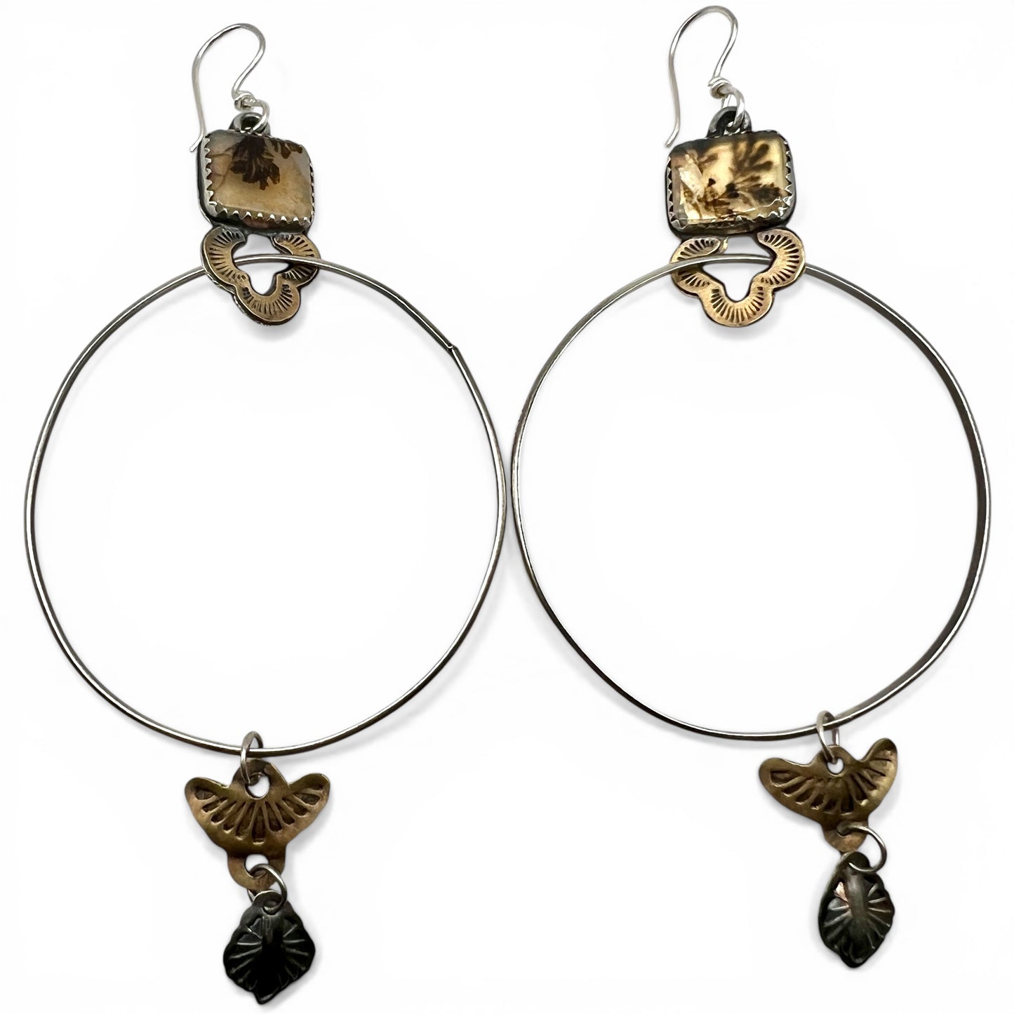 Dendritic Agate Fancy Otter Hoops