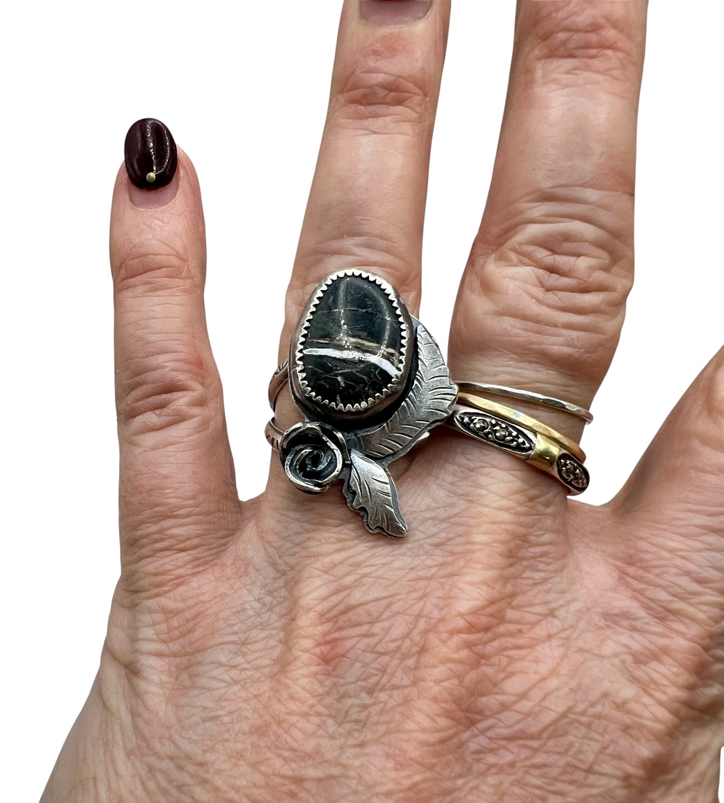 White Buffalo Turquoise Rose Parade Ring size 6