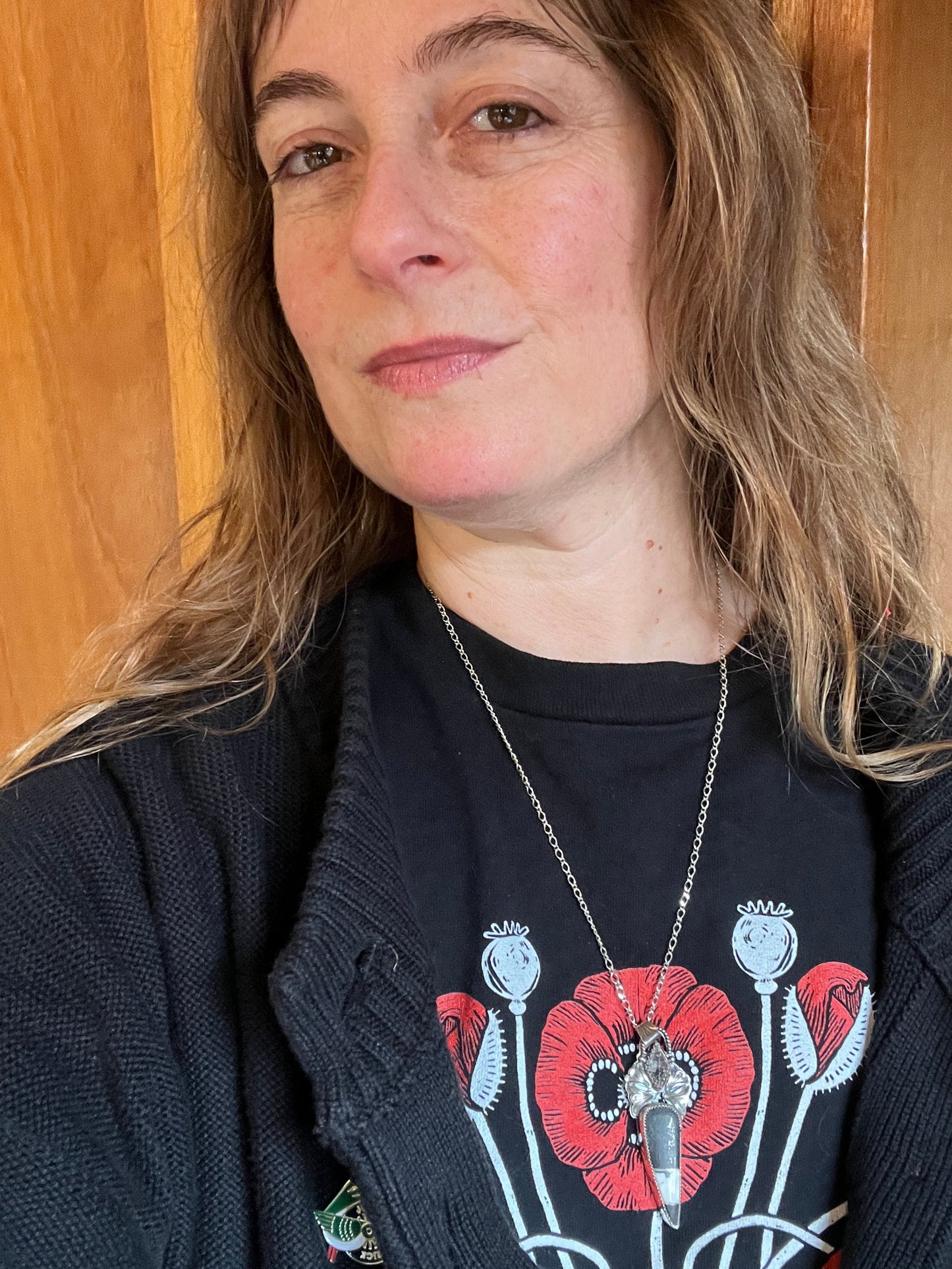 Herkimer Diamond and White Buffalo Turquoise Necklace