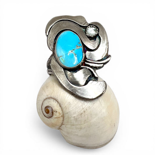 In The Flow Turquoise and Aquamarine Ring size 9.75