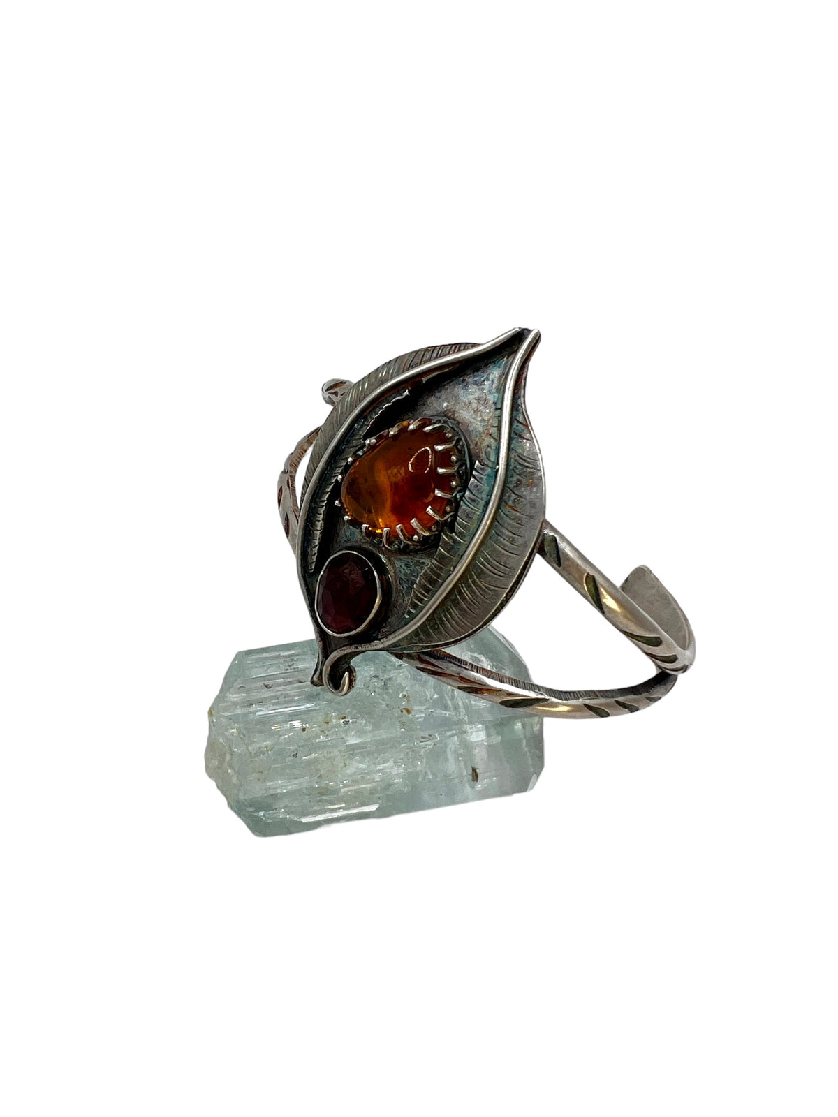 Amber and Garnet Rose Parade Cuff