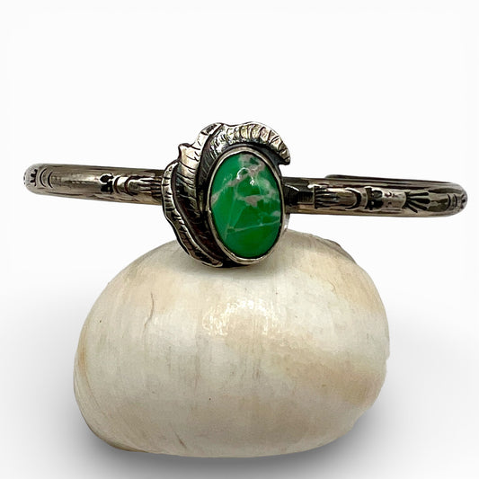 Broken Arrow Variscite Cuff Bracelet