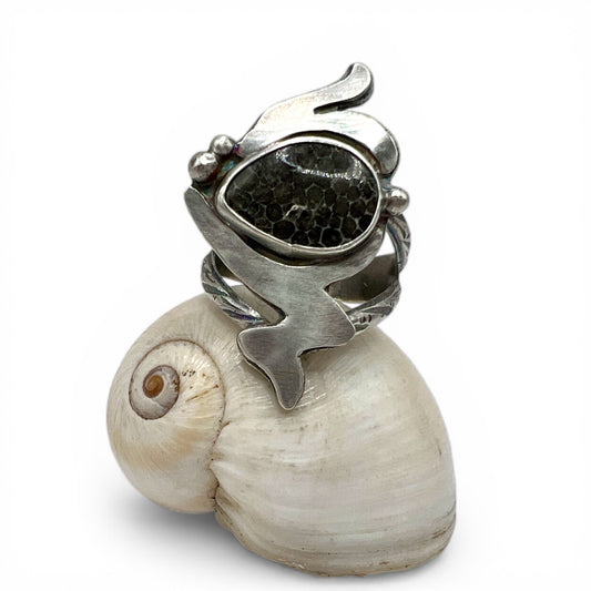 In The Flow Fossil Coral Ring size 7.25
