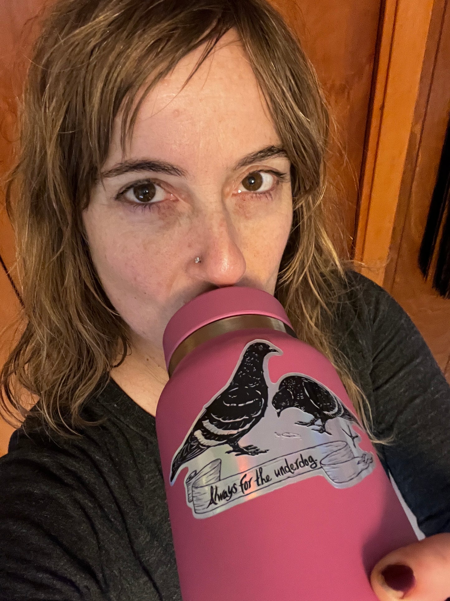 “Always for the underdog.” Holographic Sticker