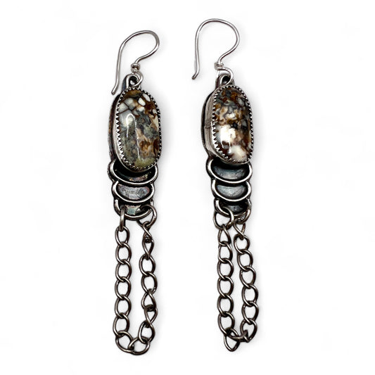 Wild Horse Magnesite Chain Earrings