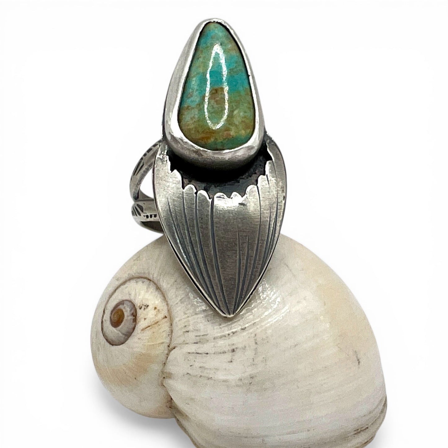 Kingman Turquoise Selkie Ring size 7.5