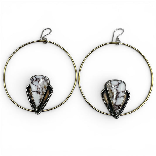 Wild Horse Magnesite Hoop Earrings