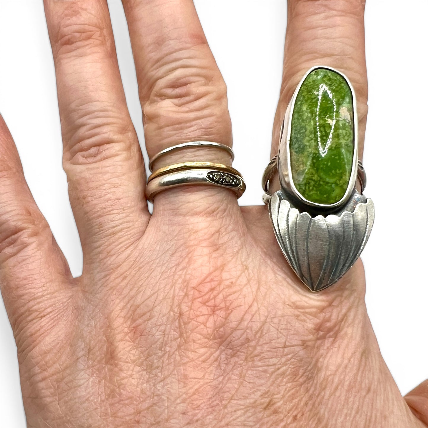 Sonoran Gold Turquoise Selkie Ring size 8.25