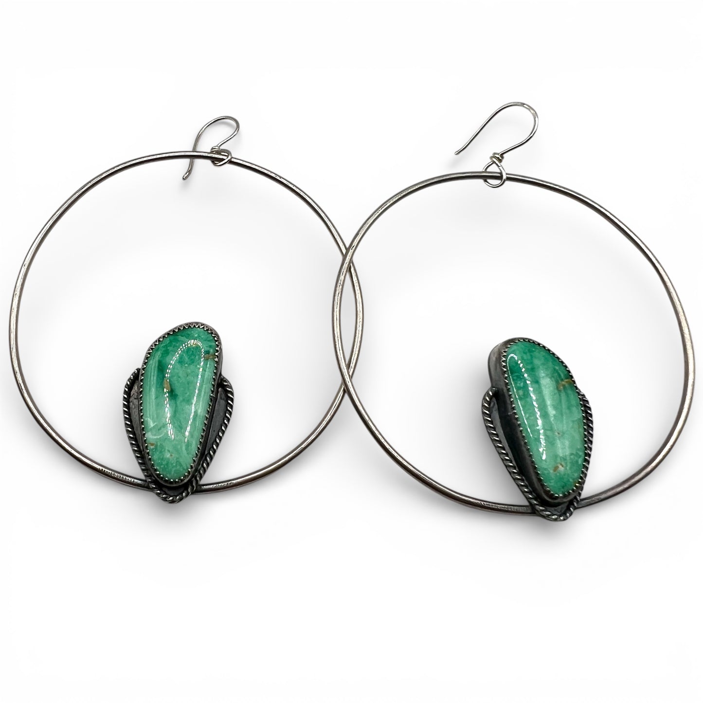 Broken Arrow Variscite Alicia Keys Hoops