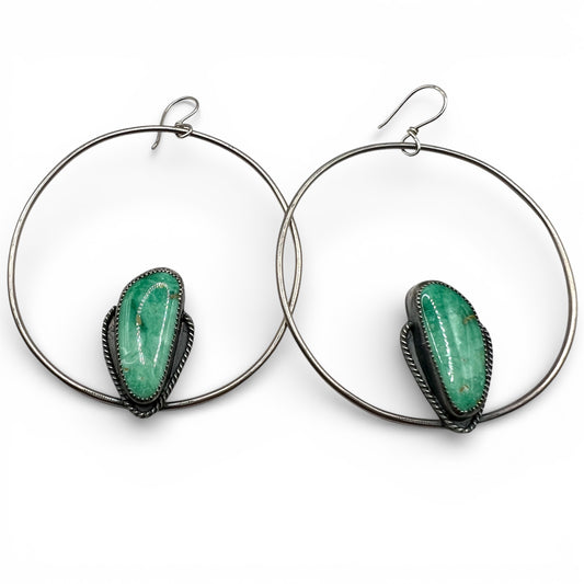 Broken Arrow Variscite Alicia Keys Hoops