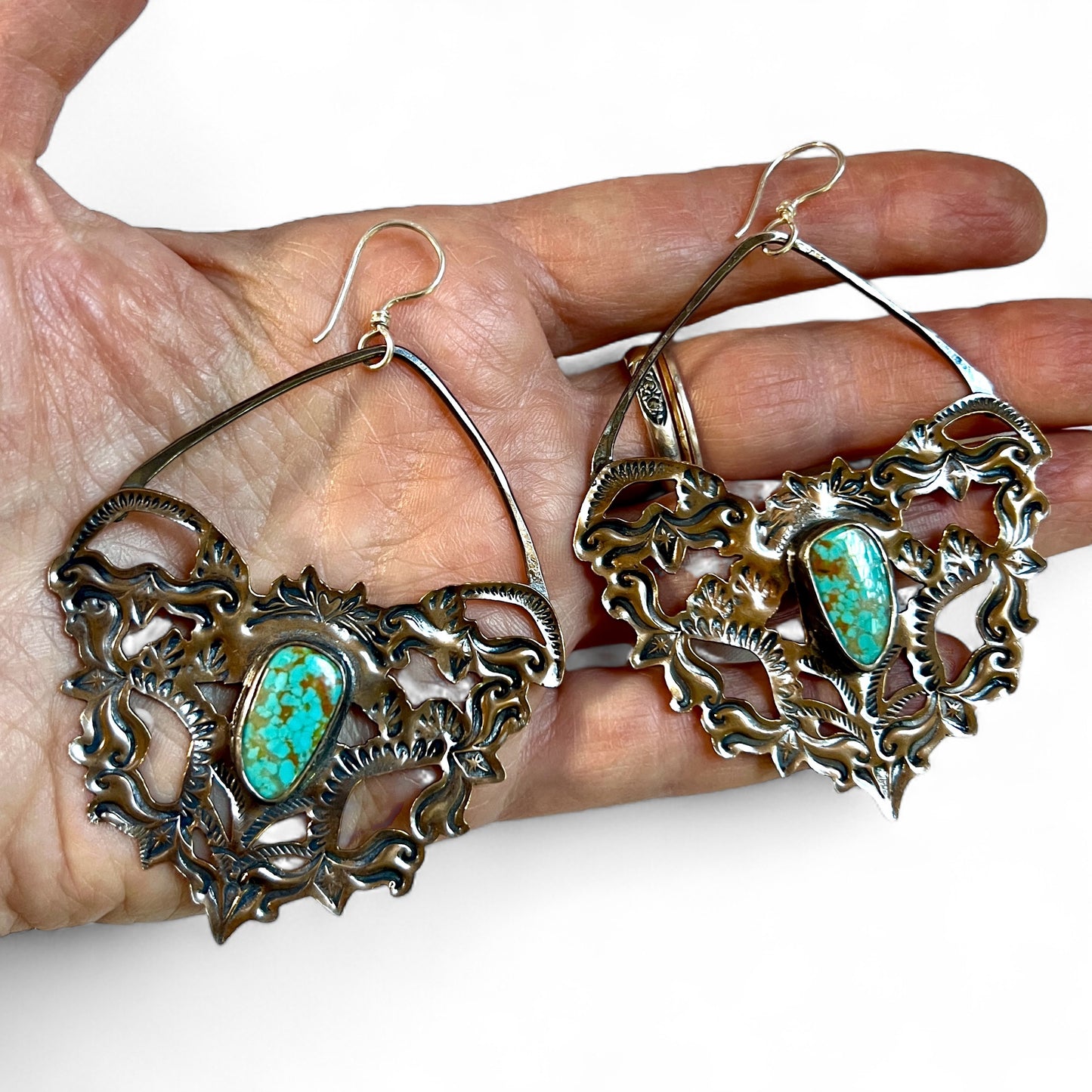 Turquoise Lacey Earrings