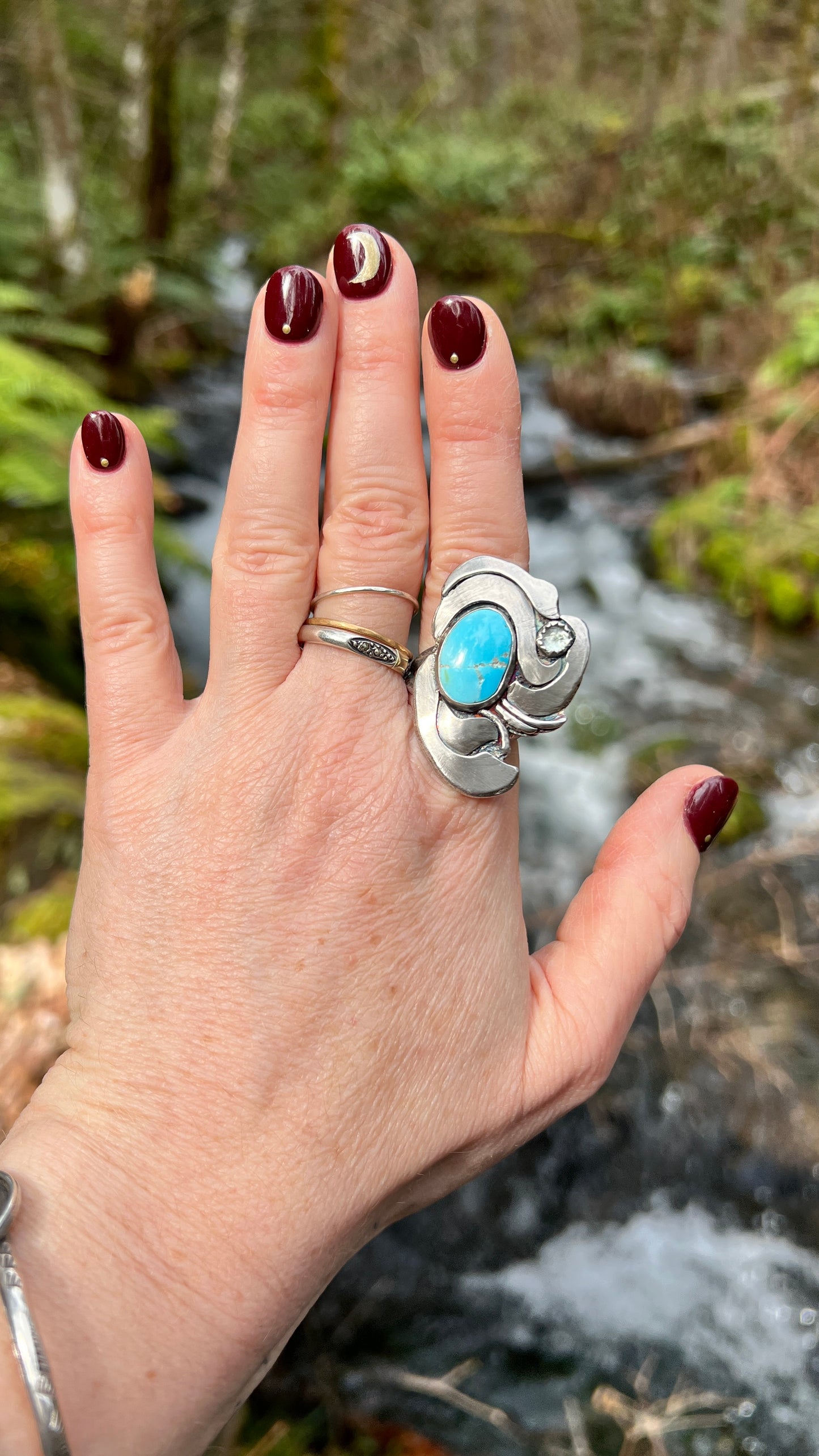 In The Flow Turquoise and Aquamarine Ring size 9.75