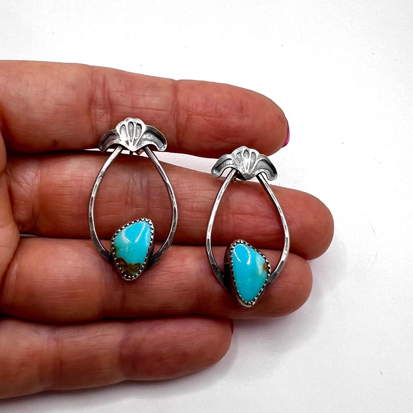 Turquoise Magnolia Studs