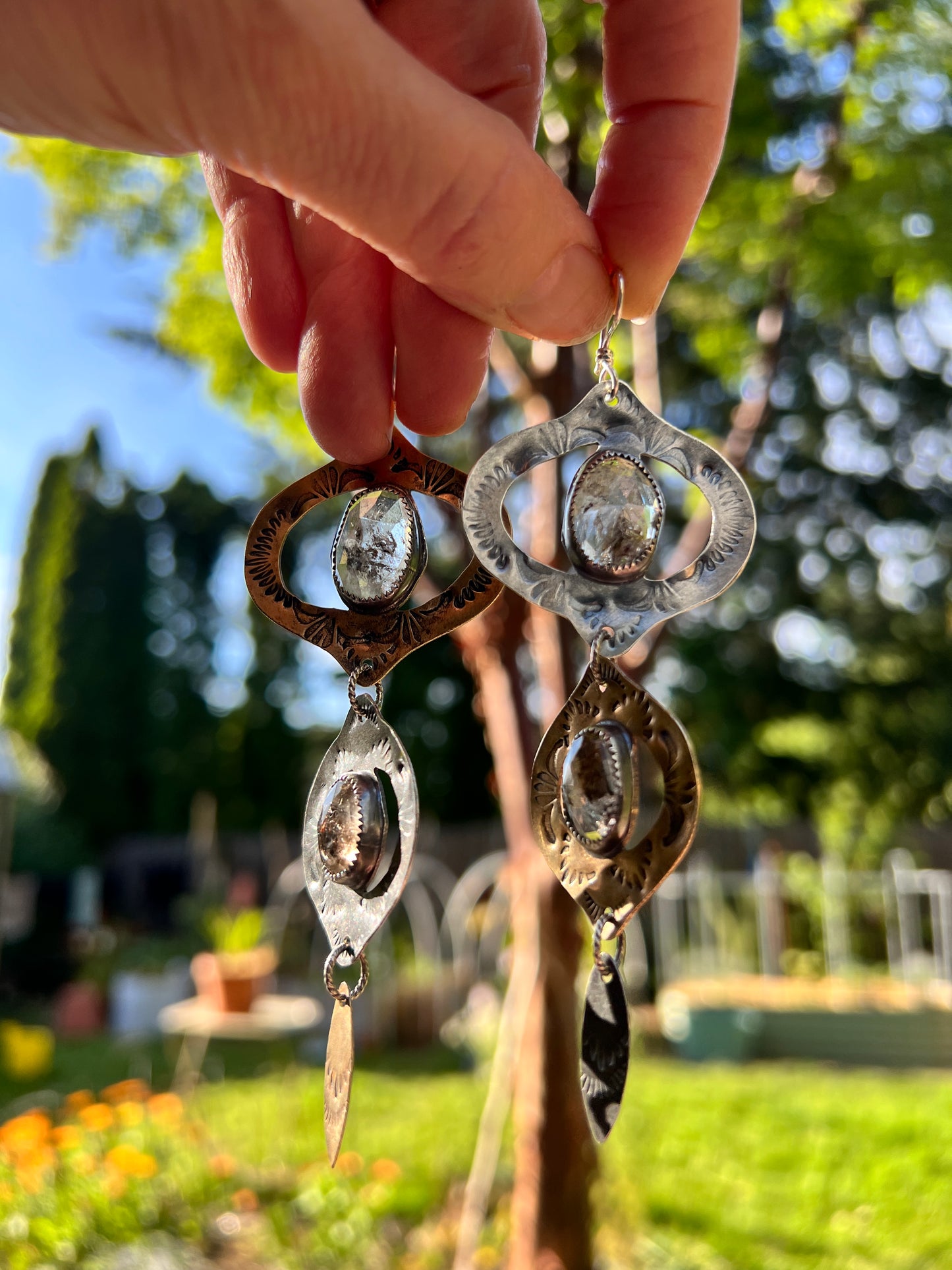 Herkimer Diamond Bombay Beach Earrings