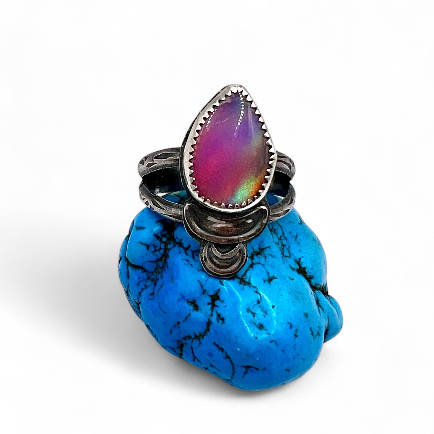 Big Splash Moons Aura Opal Ring size 10.25