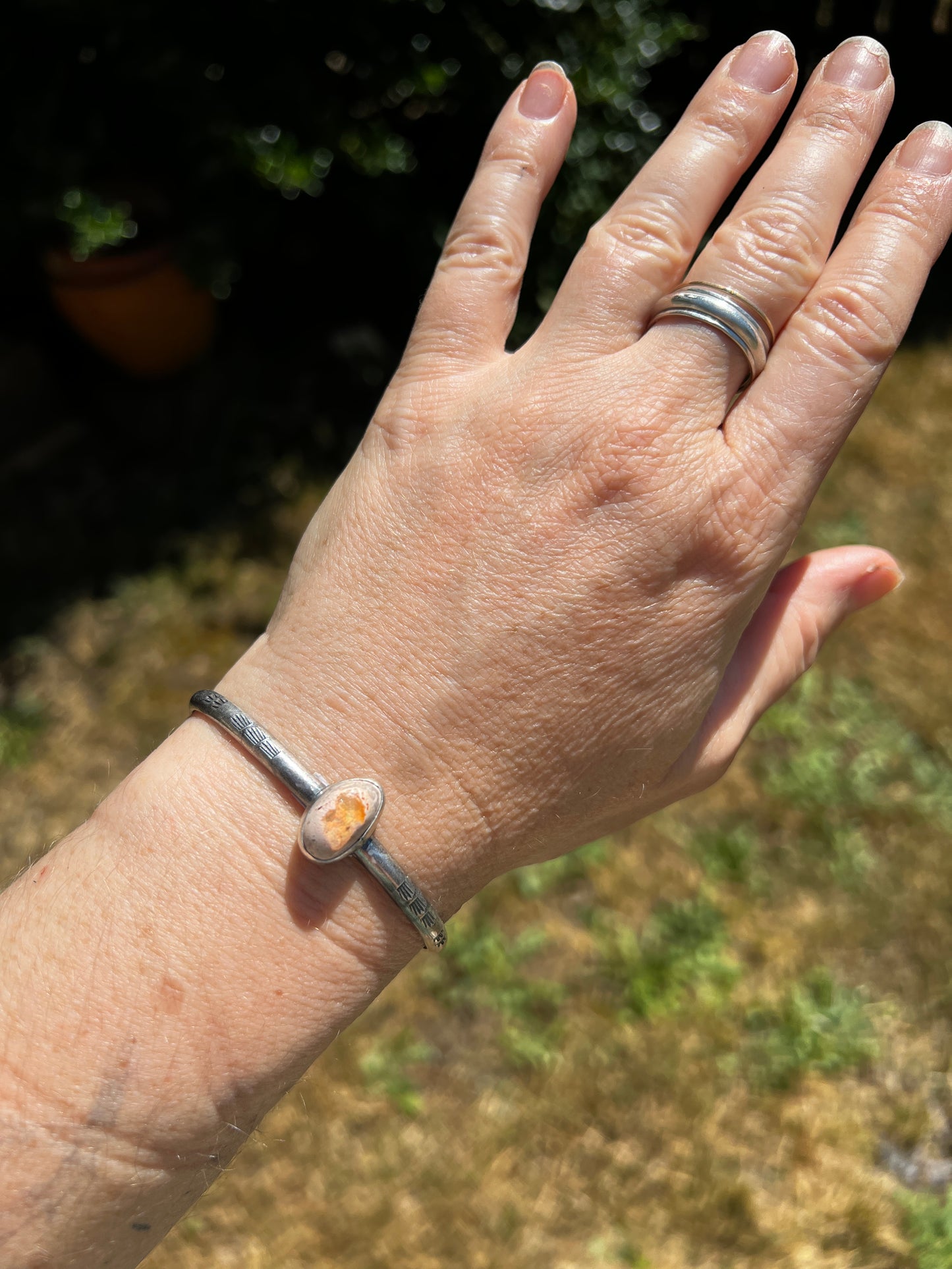 Mexican Fire Opal Cuff