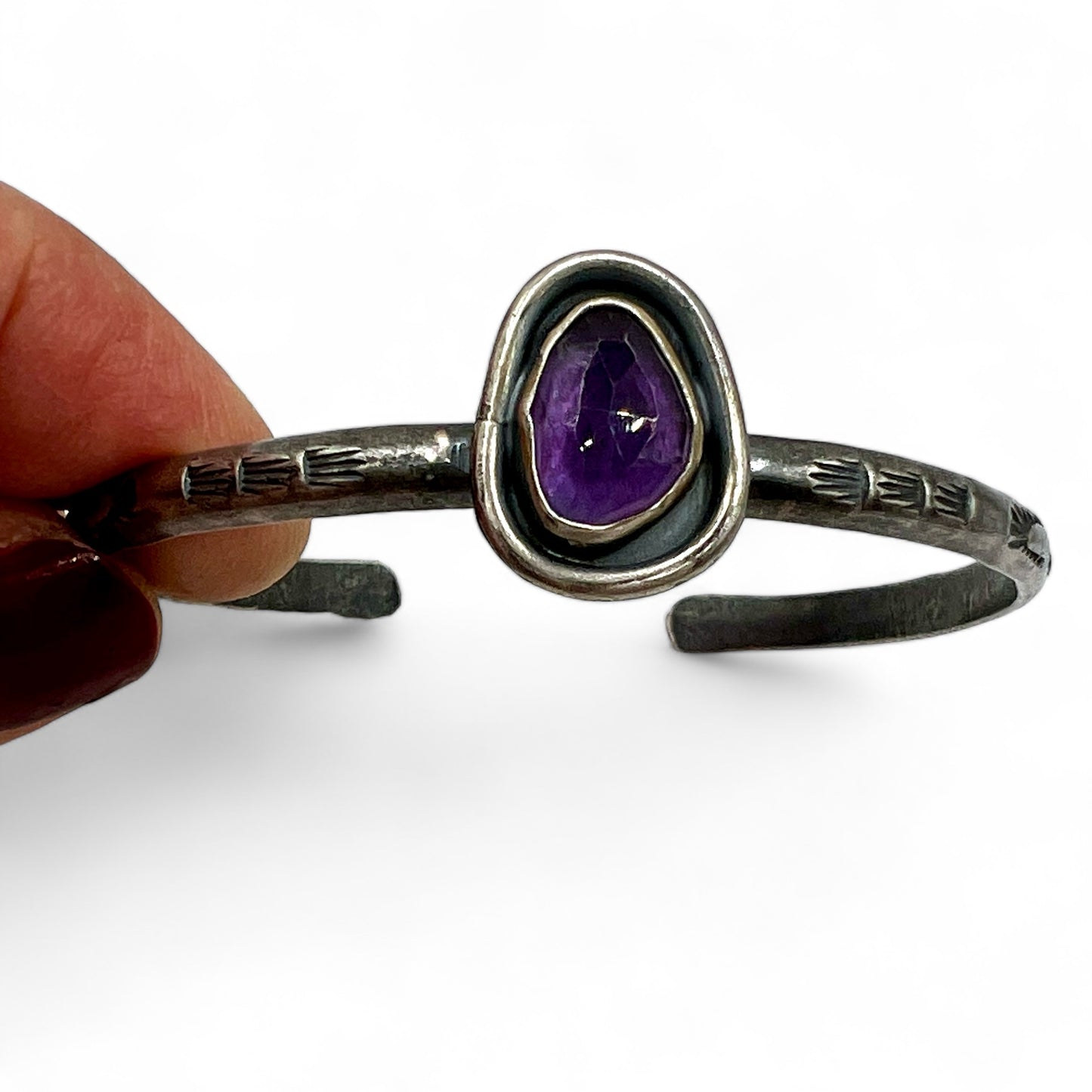 Amethyst Saturn Cuff Bracelet