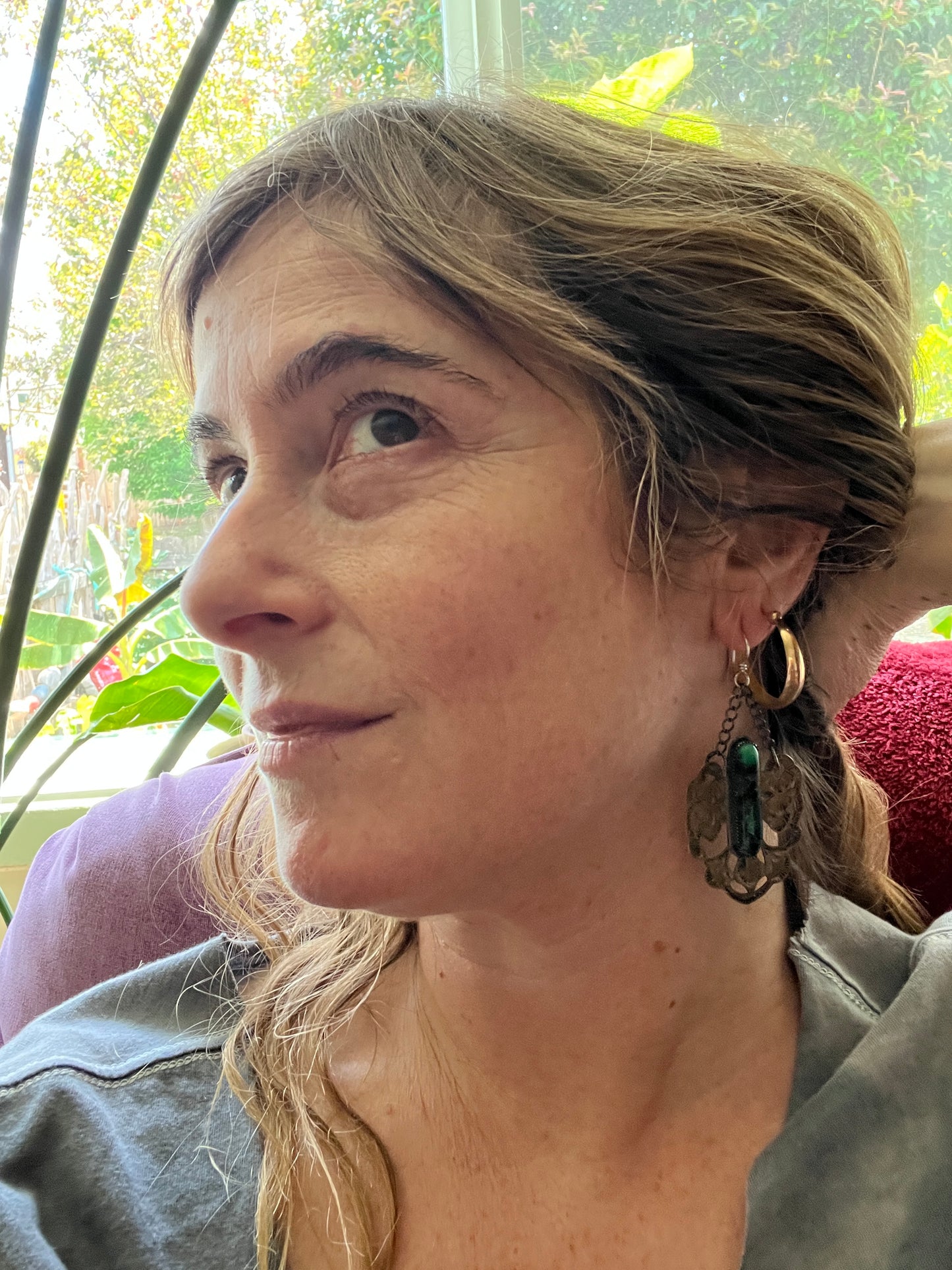 Emerald Rose Variscite Lacey Earrings