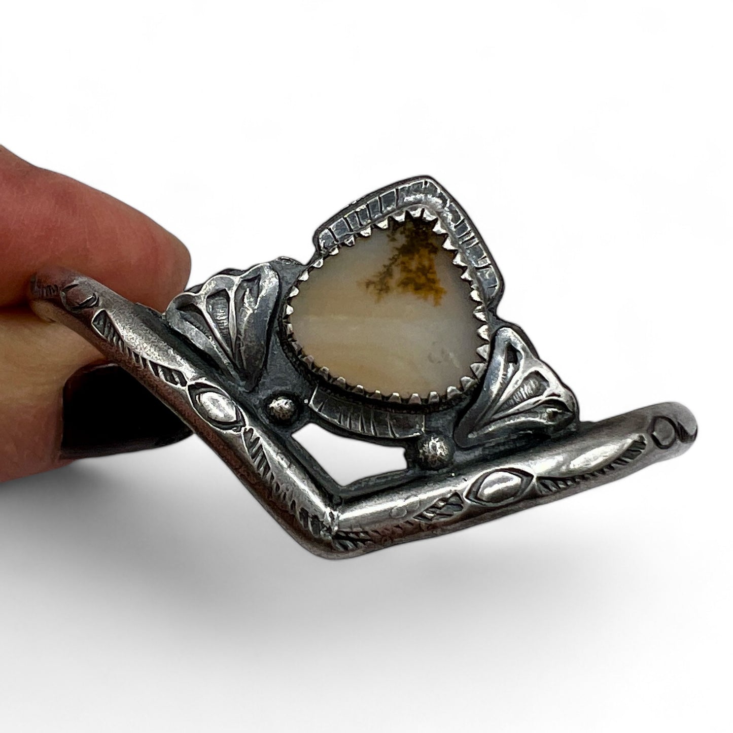 Dendritic Agate Gaviota Cuff Bracelet