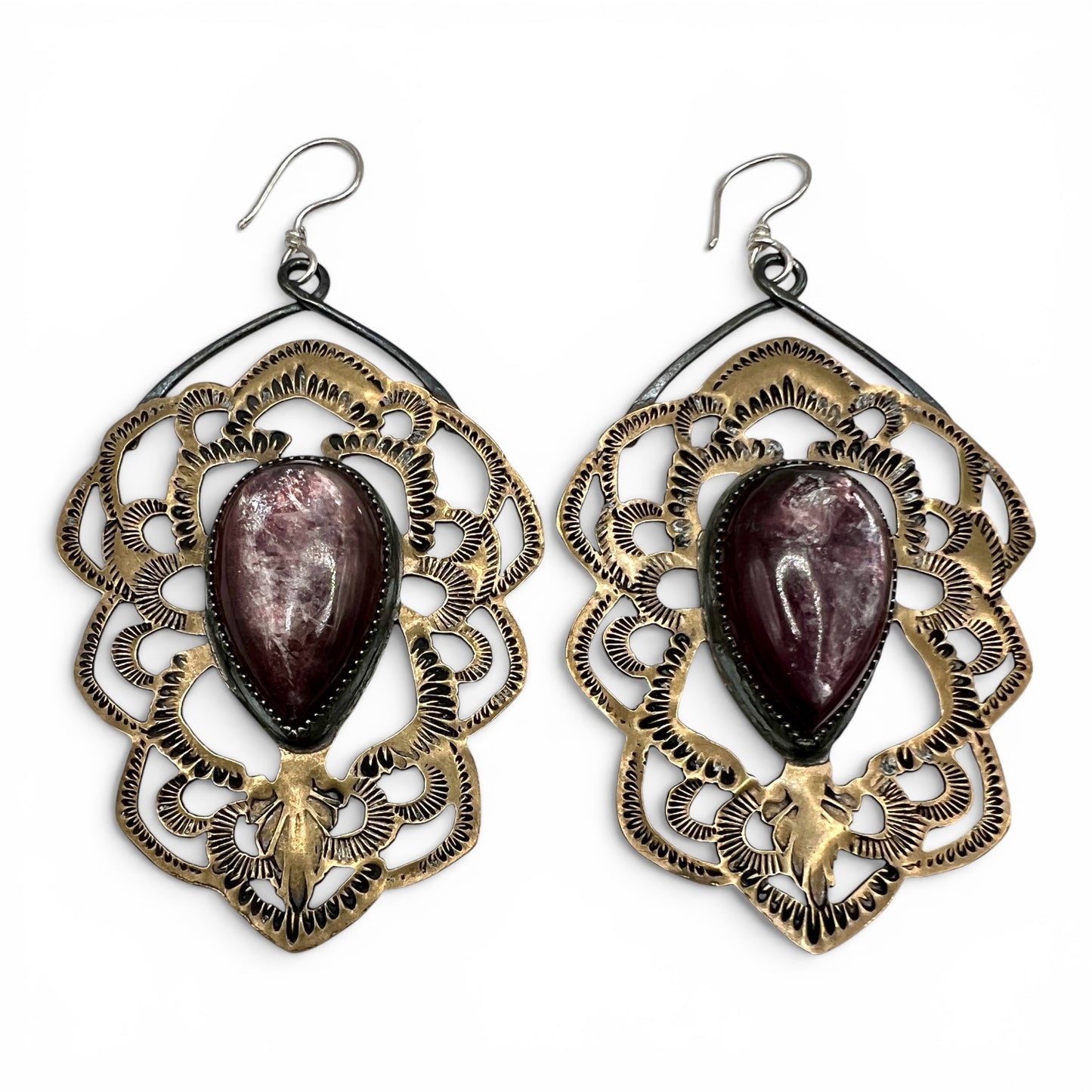 Lacey Lepidolite Earrings