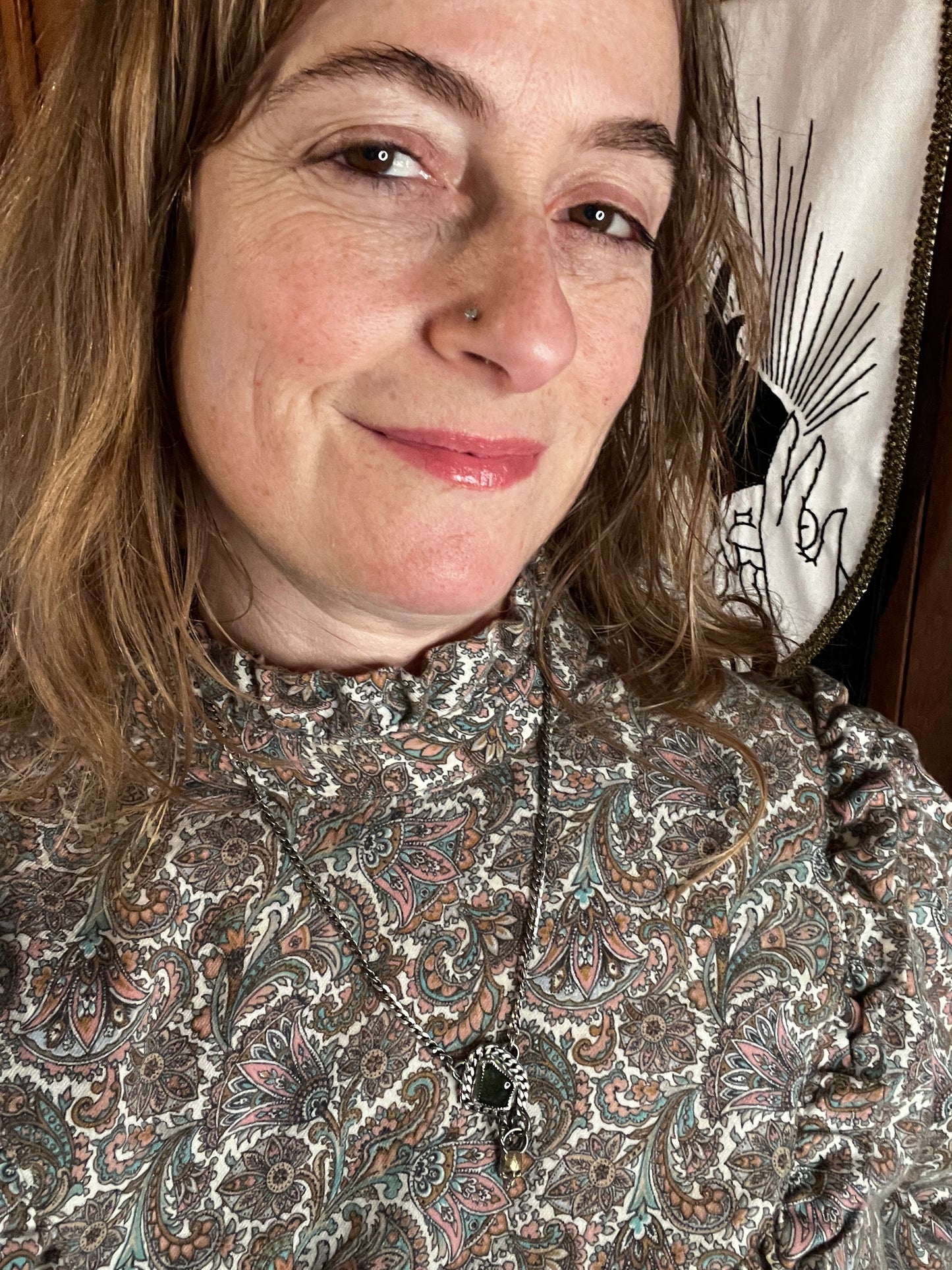 Moldavite Skull Necklace