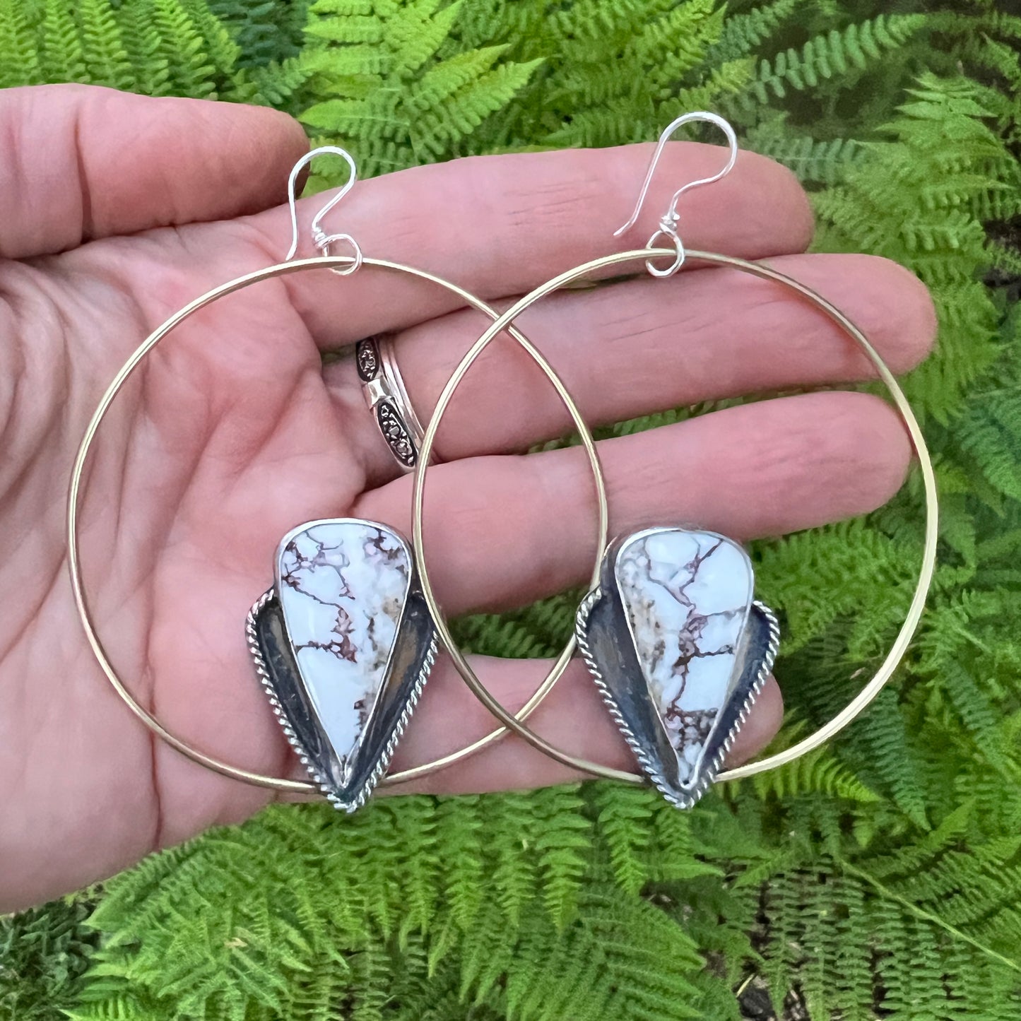 Wild Horse Magnesite Hoop Earrings