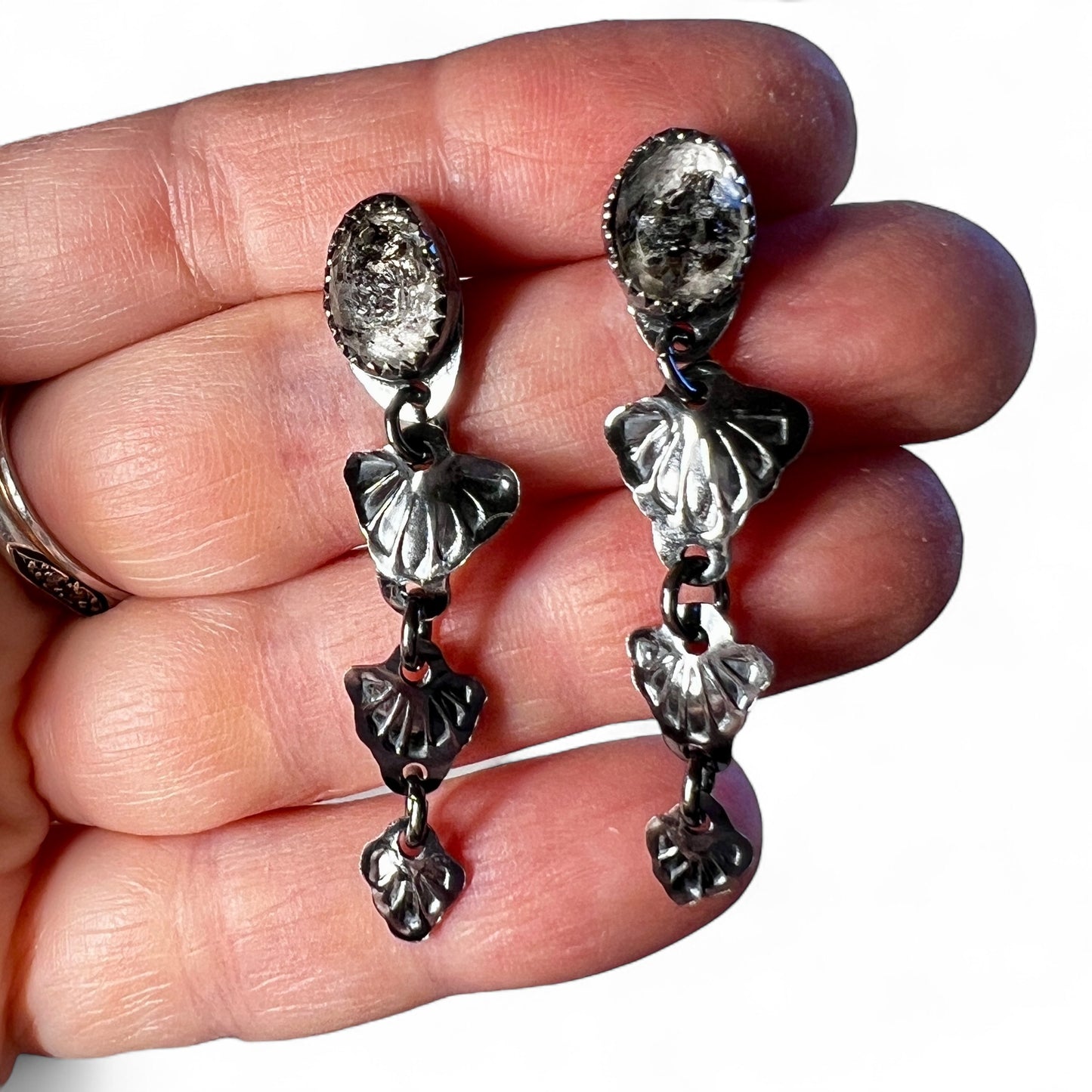 Herkimer Diamond Cascade Stud Earrings