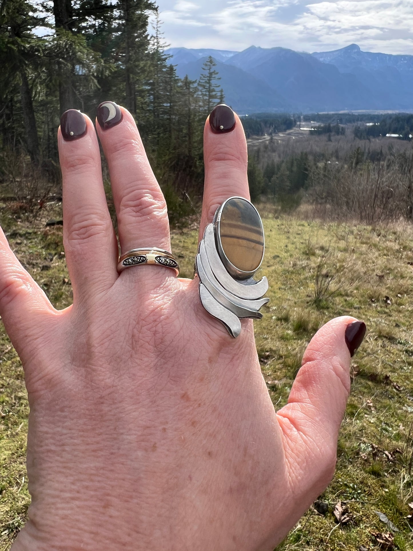 In The Flow Tigers Eye Ring size 6.75