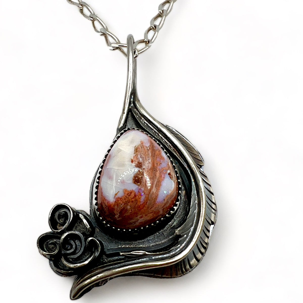 Mexican Fire Opal Rose Parade Necklace