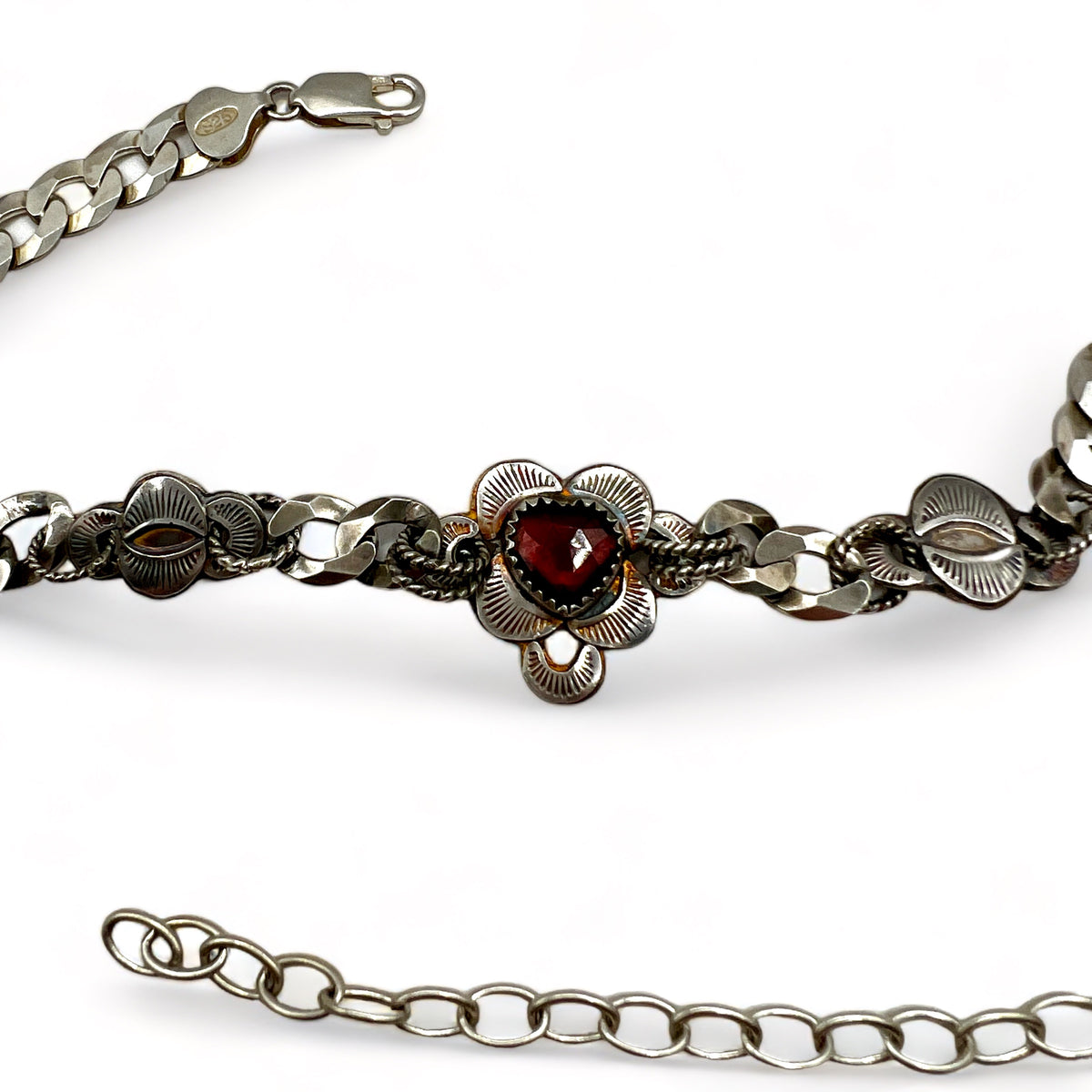 Garnet Heart Choker Necklace