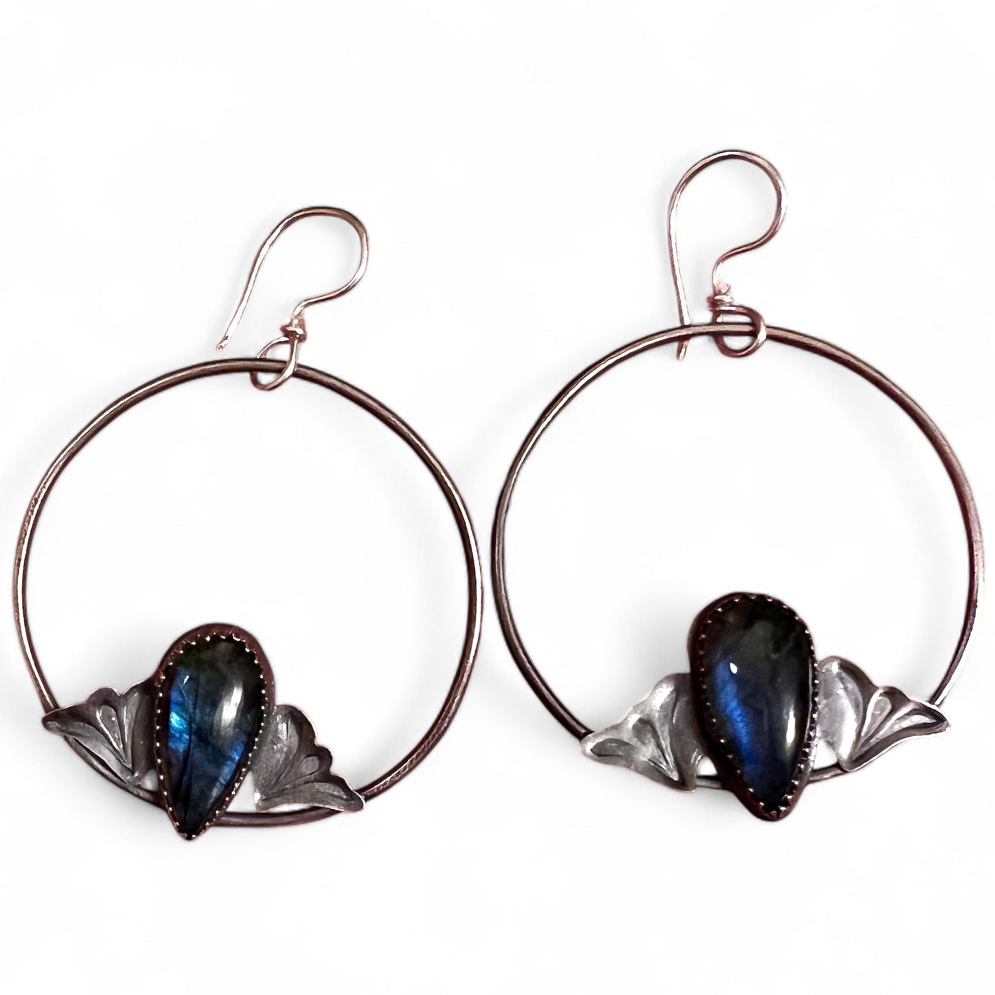 Labradorite Hoops