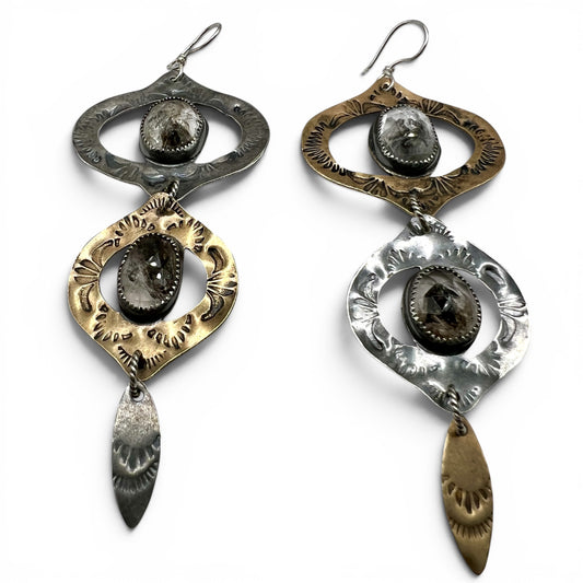 Herkimer Diamond Bombay Beach Earrings