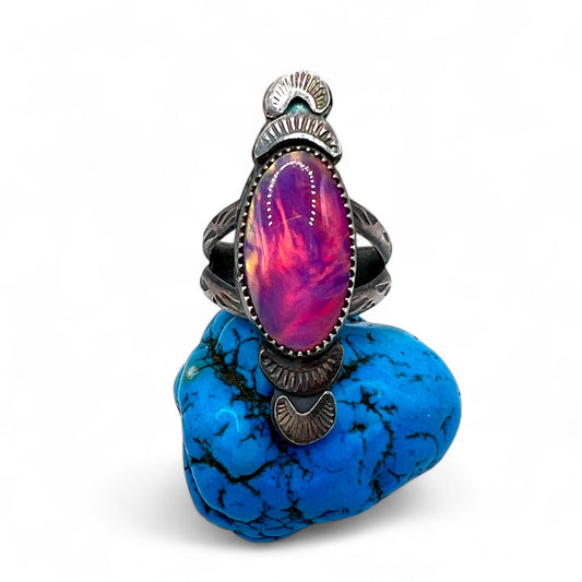 Big Splash Aura Opal Arcs Ring size 7.75