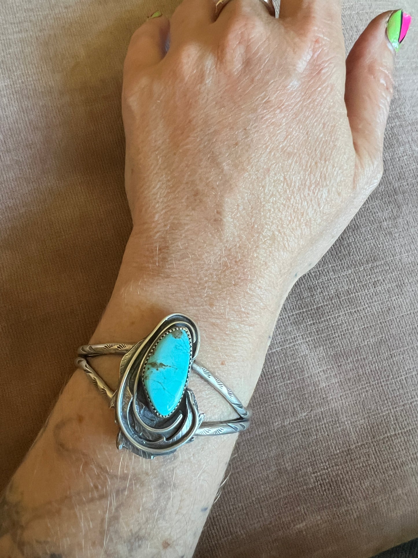 Kingman Turquoise Rose Parade Cuff Bracelet