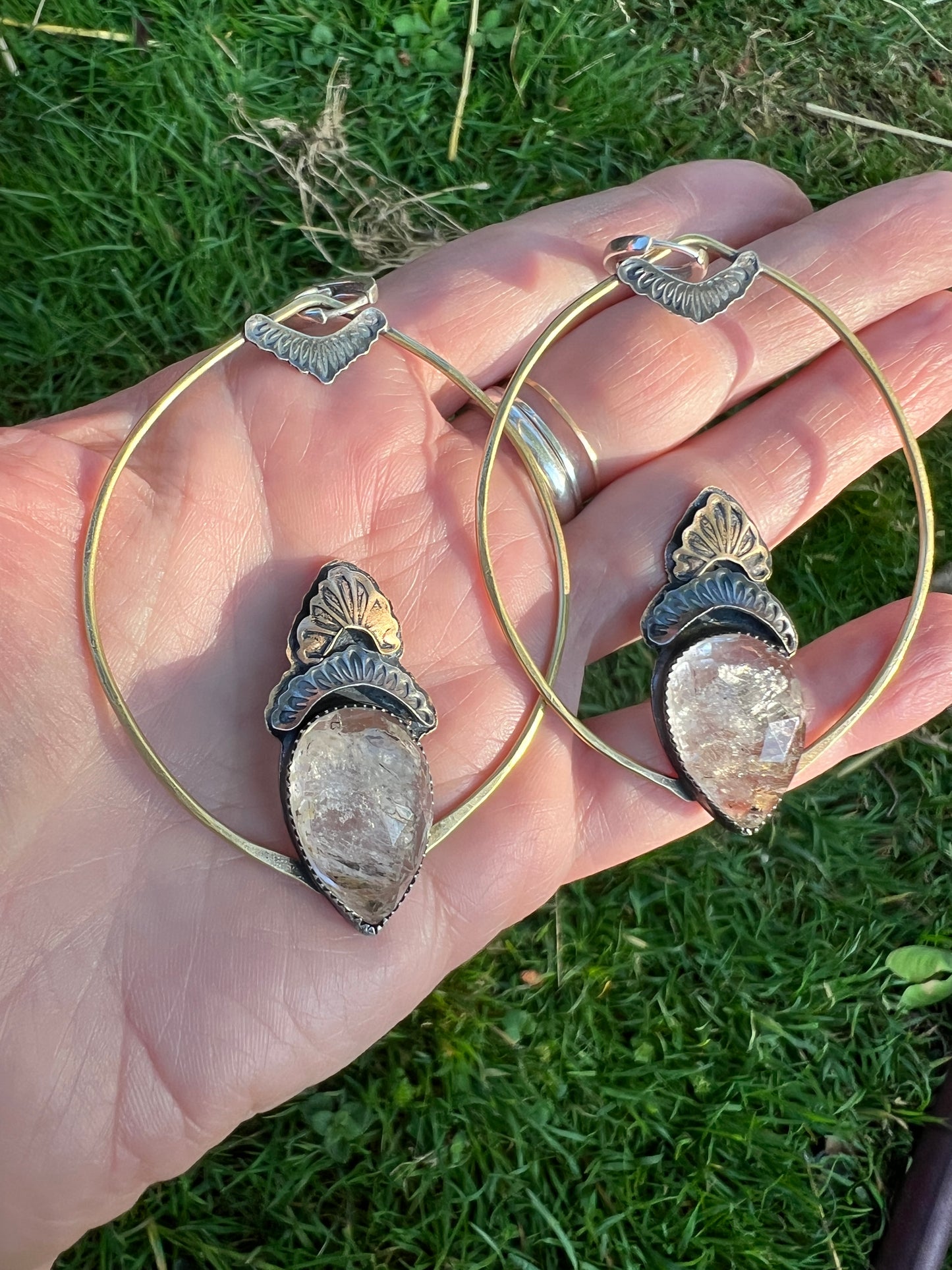 Rena Earrings in Herkimer