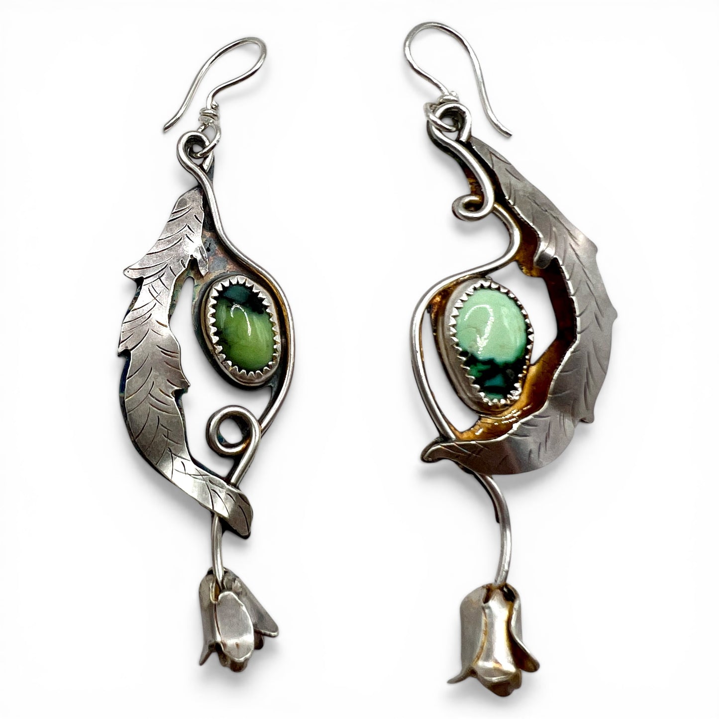 New Lander Turquoise Cascading Flower Earrings