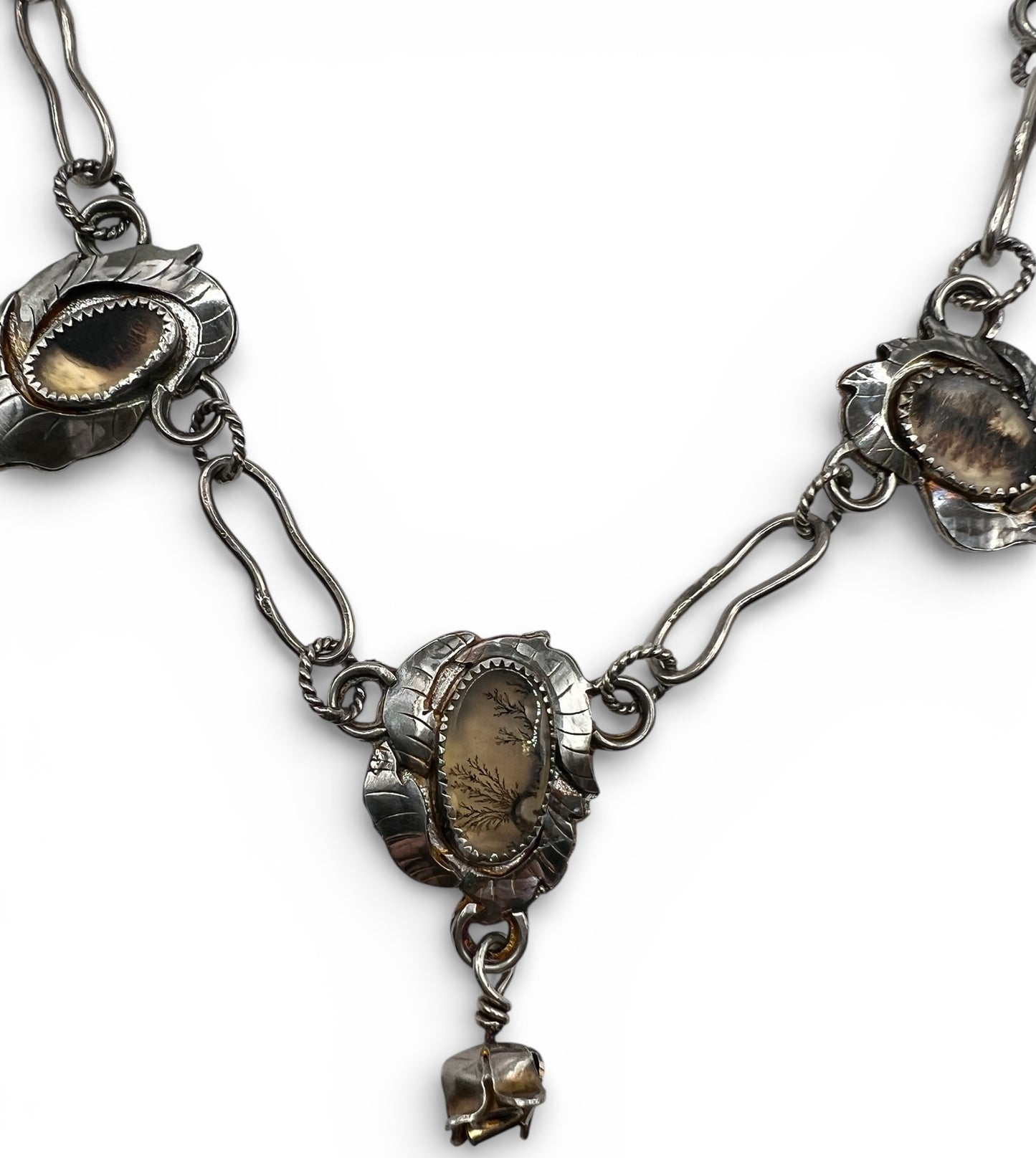 Dendritic Agate Rose Parade Necklace