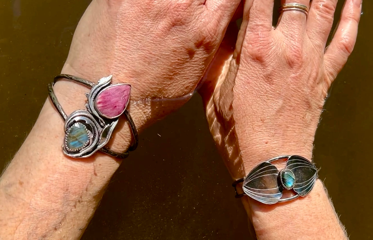 Labradorite Venus Cuff Bracelet