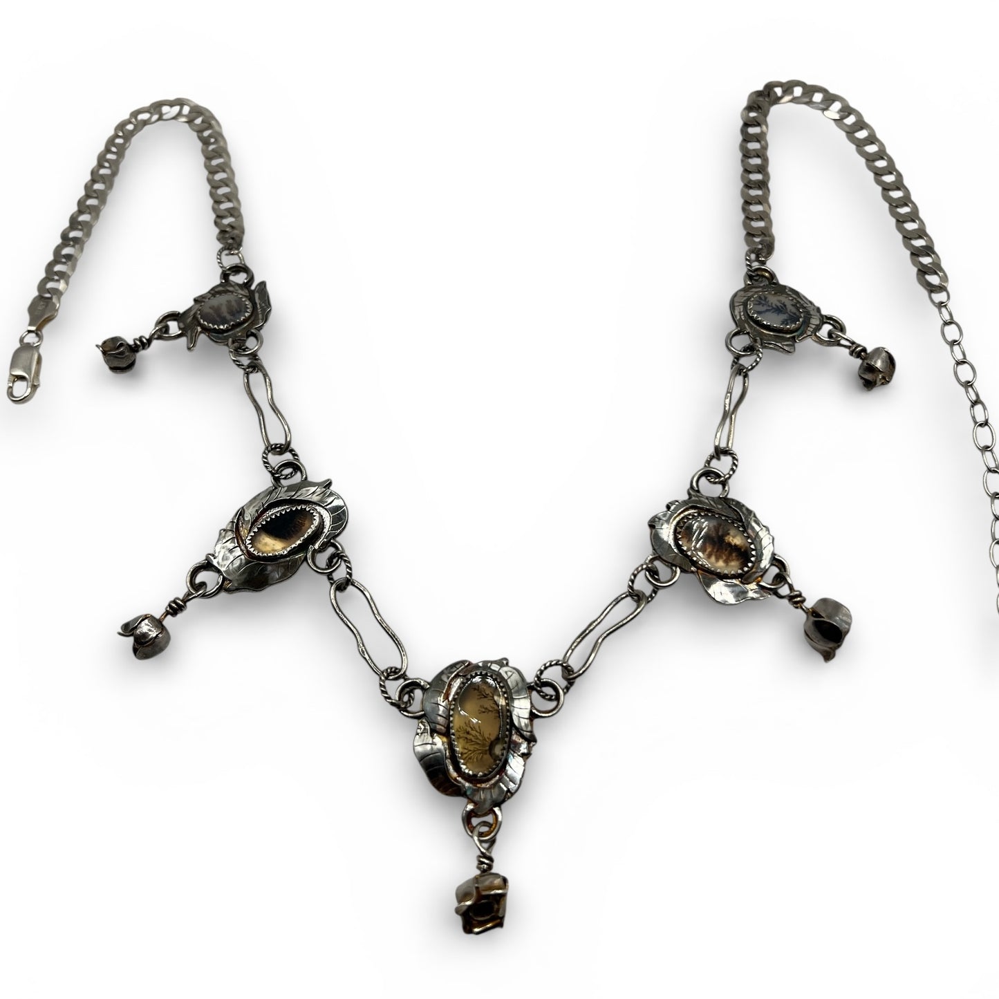 Dendritic Agate Rose Parade Necklace