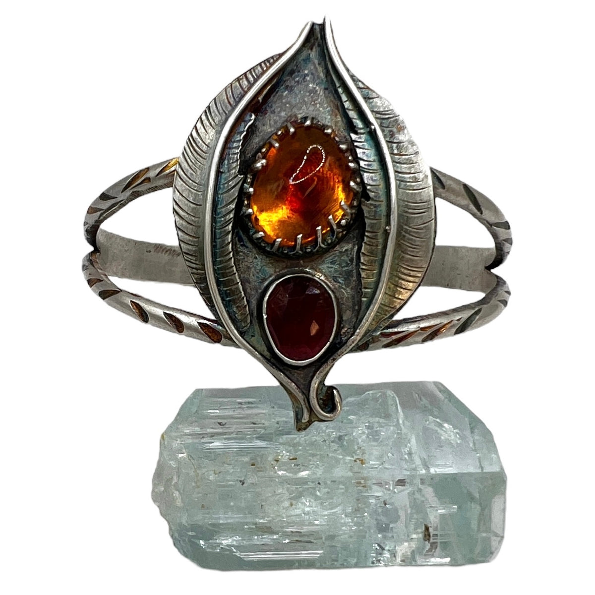 Amber and Garnet Rose Parade Cuff