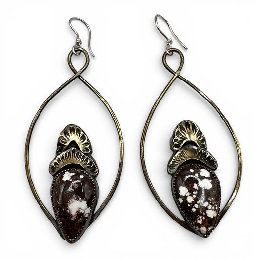 Prairie Earrings with Wild Horse Magnesite