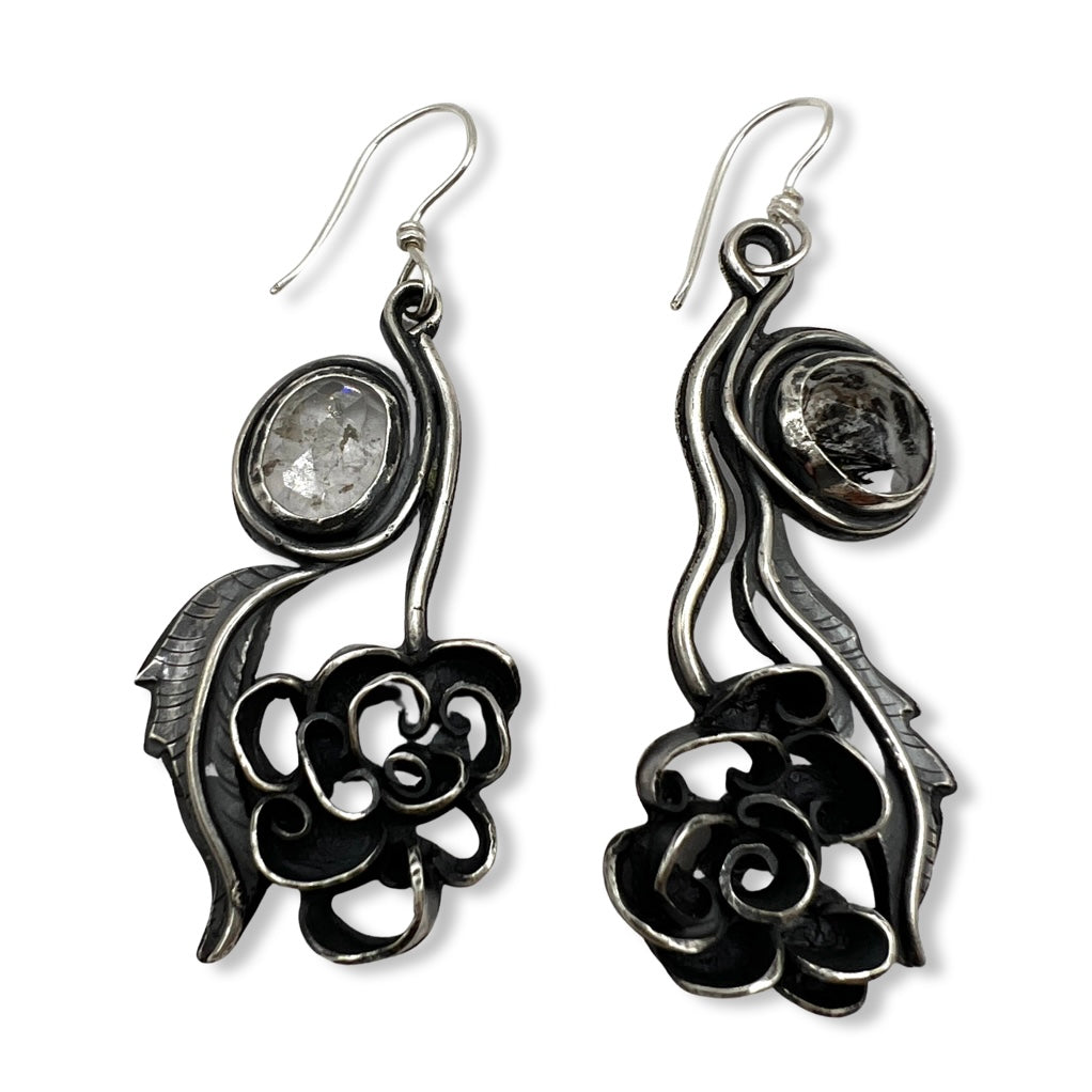 Medium Herkimer Rose Parade Earrings